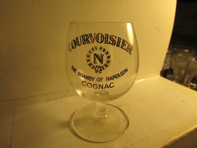 VINTAGE- Courvoisier Cognac'' The Brandy of Napoleon- stemmed cordial/ Shot Glass