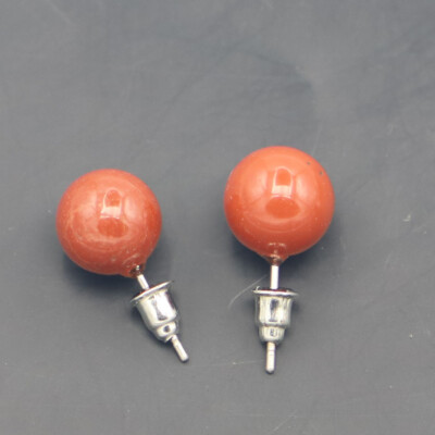wholesale fashion 10mm natural gemstones crystal jade ameth earring