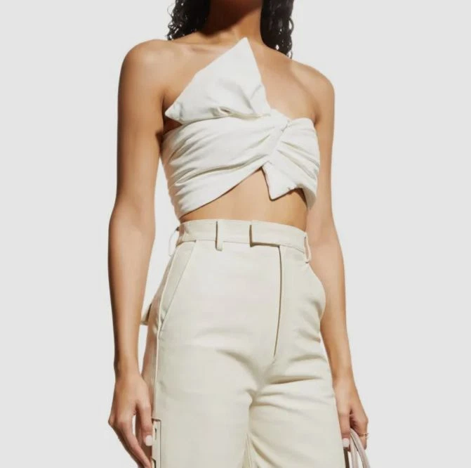 Strapless white deals blouse