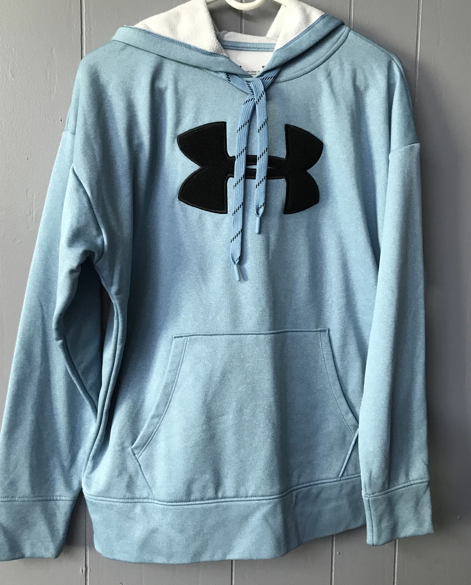 Under Armour Blue Sweatshirt With Hoodie. Logo On Chest. Size Women's S.  NWT.