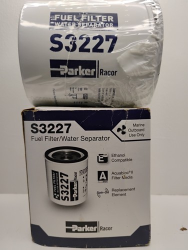 PARKER RACOR S3227 Outboard Mariner Water Separating FUEL FILTER Screw Element
