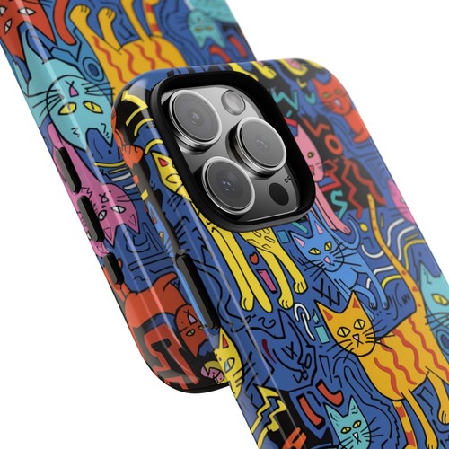 For iPhone | Samsung Galaxy | Pixel Phone Case - Cats Abstract Art Pattern - 第 10/256 張圖片