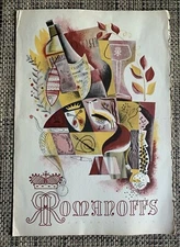 Romanoff's-  Rodeo Drive - Beverly Hills, Ca. Vintage Menu