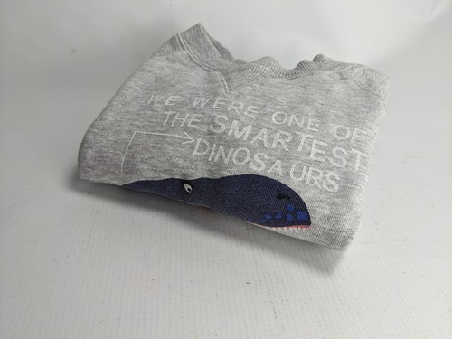 Joules Boys Size 8 Dino motif Gray Sweatshirt - Picture 9 of 9