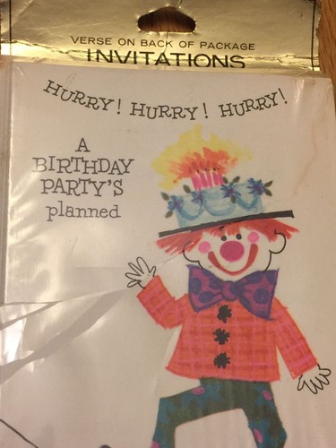 Vintage "New & Unused" Birthday Party Invitations by AMERICAN GREETINGS - Clown - Picture 2 of 7