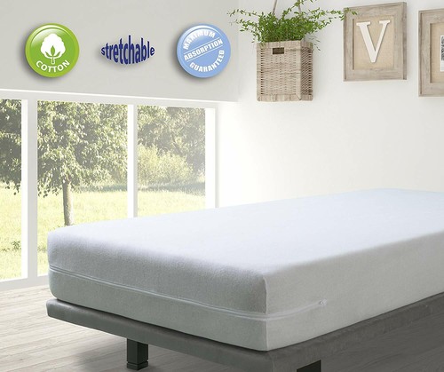 100% Cotton Zipped Mattress Protector Total Encasement Anti Bug Matress Cover - Picture 5 of 14