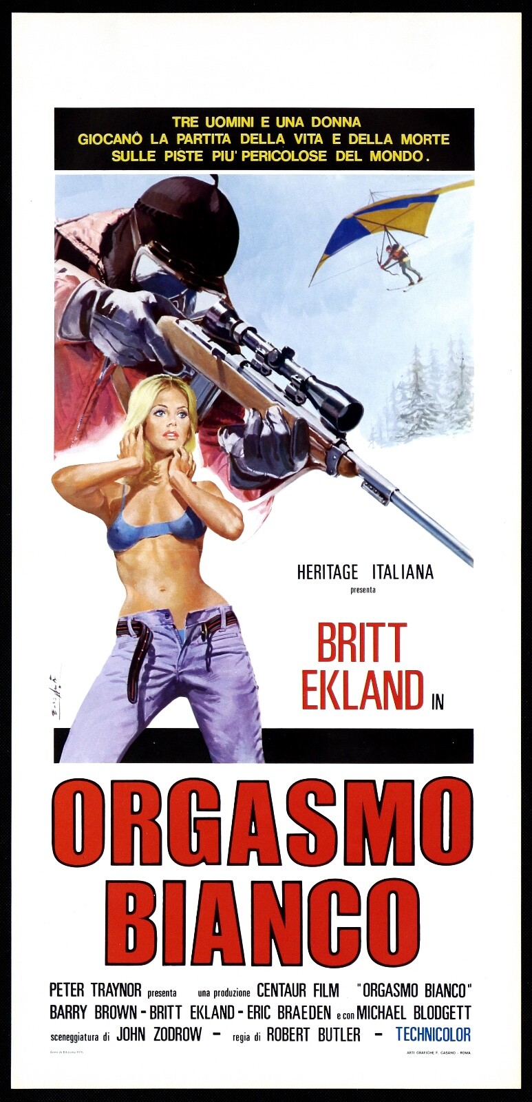 Locandina originale film Orgasmo bianco (1974) - Regia di Robert Butler