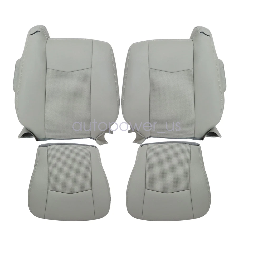 For 2004-2009 Cadillac SRX Driver & Passenger Bottoms Tops Leather Cover Gray Foto 2 de 4