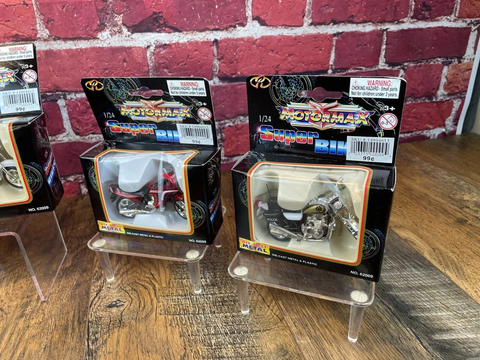 Assorted Lot 5 - MOTORMAX Die-Cast 1/24 Scale MOTORCYCLE Models Excellent #62009 - Image 4 of 4