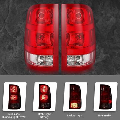 Fit For 07-13 GMC Sierra 1500 2500 3500HD Rear Tail Lights Brake Lamps Assembly - Foto 10