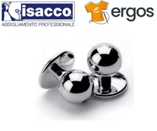 Isaac 10 BUTTONS Panic Ball Silver Kitchen Chef Jacket