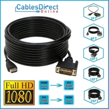 DVI-D to HDMI Cable Monitor Cord PC Laptop Monitor LCD Projector Display Adapter