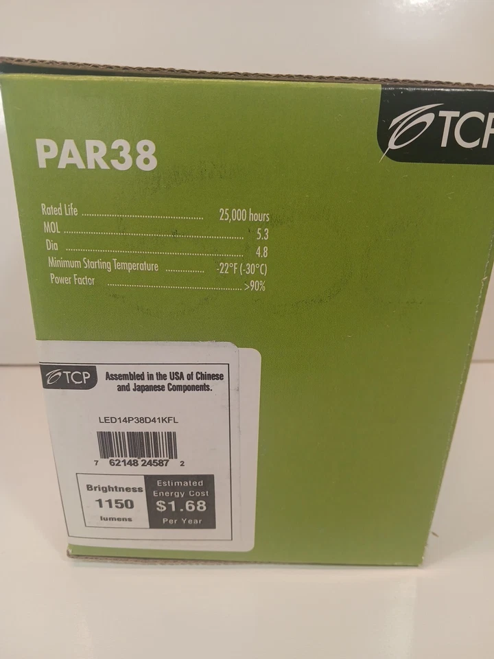 14W PAR38 LED Light Bulb Dimmable Lightning Fixture - TCP-LED14P38D41KFLB - Image 4 of 4