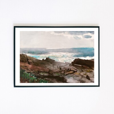 Sunshine and Shadow 1894 Seascape Vintage Malerei 7x5 Wanddekor Kunstdruck 
