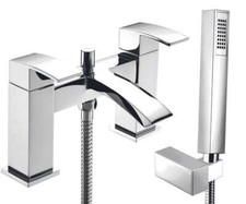 Image of Deva SWO2106 Swoop Curved Spout Chrome Bath Shower Mixer Tap