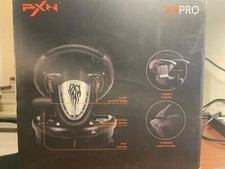 volante e pedaliera pc PXN V3 PRO nero e arancio con gancio per il tavolo