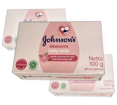 #ad Johnson#x27;s Blossoms Baby Soaps Moisturizer Mild Gentle Soft Skin Dye Free 3.5 oz $10.95