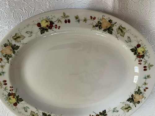 Royal Doulton Miramont 13" Oval Platter England Fruit Pattern - Picture 5 of 8