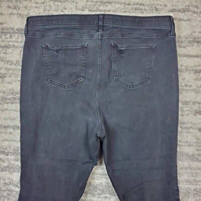 Torrid Jeans Womens 22 High Rise Sky High Skinny Distressed Black Denim