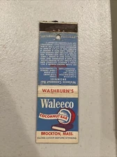 Washburn’s Waleeco Cocoanut Bar Ad Matchbook Cover
