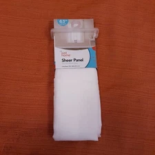 White SHEER Window Curtain PANEL 63"Lx59"W Just Home VICTORIA Homestyle