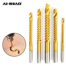 6 Pcs Cobalt Serrated Drill Bit Set Spiral Screw Metric Composite Tap Twist UK