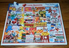 White Mountain I Love Seasons 1000 Piece Jigsaw Puzzle Made In USA 24" x 30"