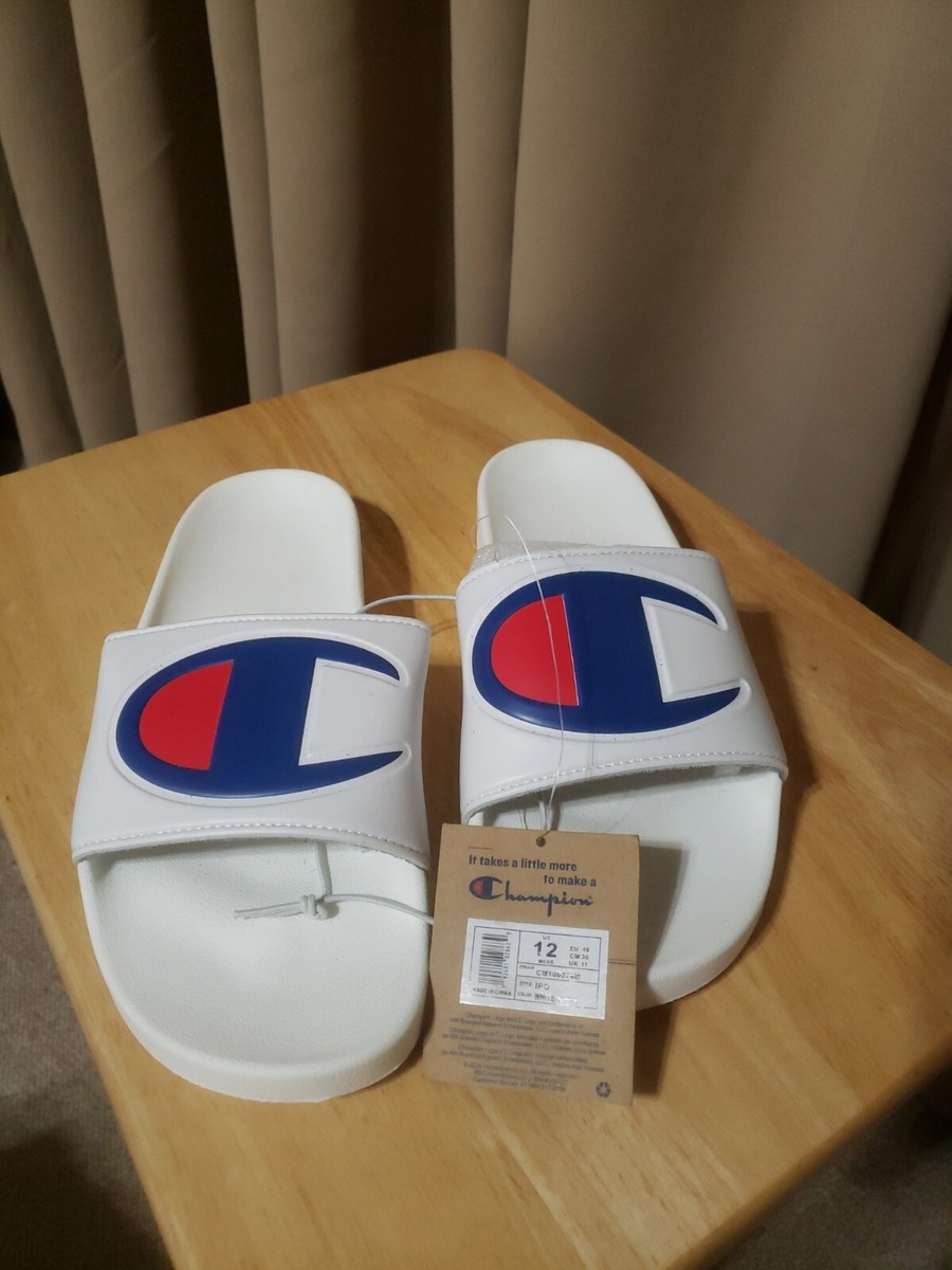 New w Tags Champion Slide IPO Slides White CM100074M Men display picture 2