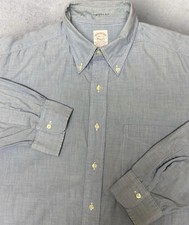 Vintage Brooks Brothers Makers Shirt Size 16.5 - 3 USA Made Long Sleeve Blue