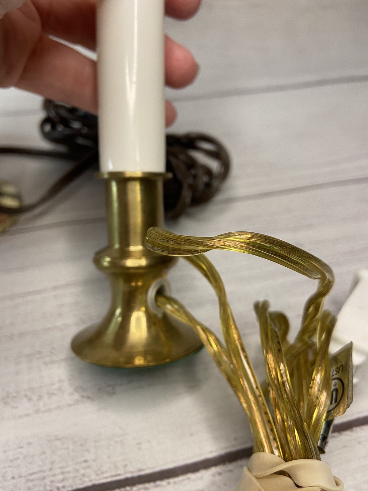 4 Vintage Electric Candles Lamps Window Candlesticks PreOwned Includes Blubs