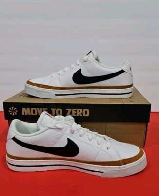 Authentic Nike Court Legacy NN White Black Desert Ochre Sz  display picture 1