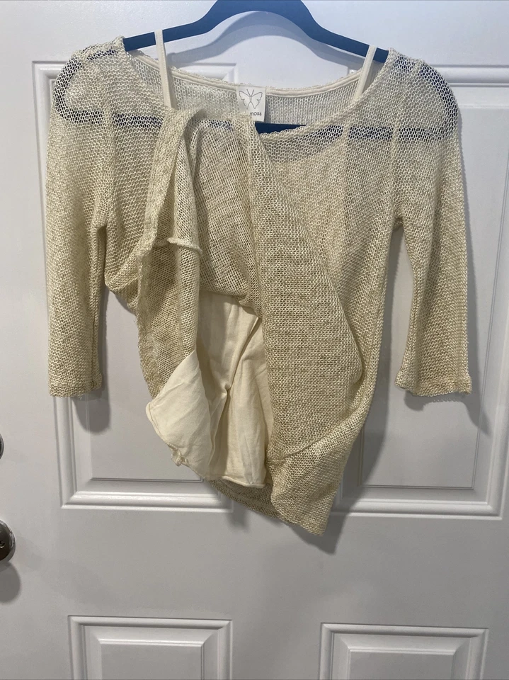 ella Moss 儿童女孩米色毛衣,尺寸 12 — 第 3/4 张图片