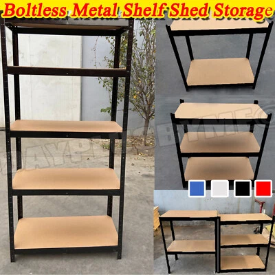 5 Tier garage shed racking storage shelving units Max 875KG Extra Wide 1.5/1.8M