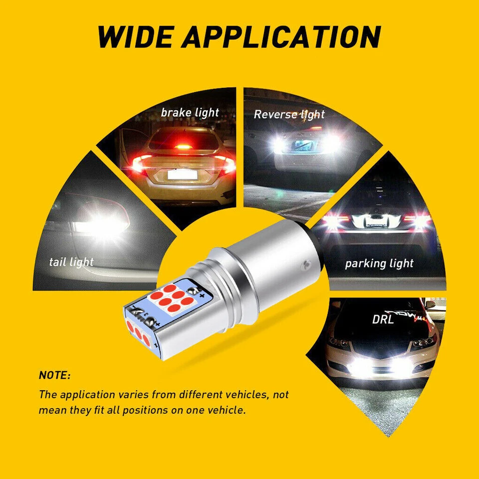 Lámpara de luz de freno de parada roja brillante 7258 bombillas LED para vehículos Volkswagen - paquete de 2 Foto 4 de 4