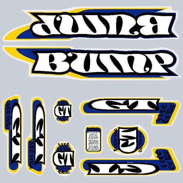 BMX GT 当時物、1台分アルミフレームステッカー新品 2001 GT BMX Performer -black on chrome decal set | eBay