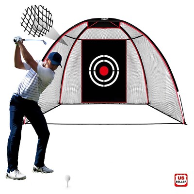 10 X 7 Golf Net Practice Golf Large Hitting Area Great for Year Around Portable