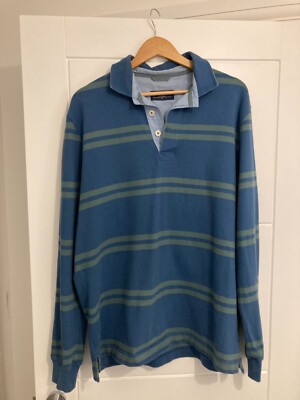 Joseph Turner rugby shirt, blue and green, size medium (on the