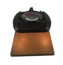 Vintage The Boyer Campbell Co Super Sight Magnifying Glass Mounted To Board