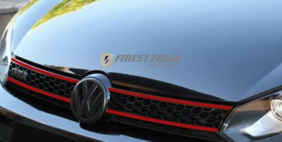 Stripes GTI red suitable for VW Golf 6 grill sticker stripes R GTD film