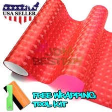 12"X36" Cateye Style Red Tint Headlight Taillight Fog Light Vinyl Film Diy