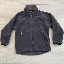 REI Fleece Jacket Size XS 4/5 boys gray Full Zip Up Gorpcore Outdoor Hiking Fall