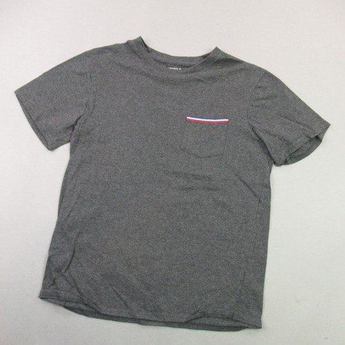 Lacoste Shirt Girls Medium Crew Neck Lightweight Gray Pocket - Picture 2 of 11