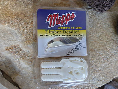 MEPPS TIMBER DOODLE IN SILBER BLINKER SPINNER MIT 3 TWISTER DIVERSE GROESSEN