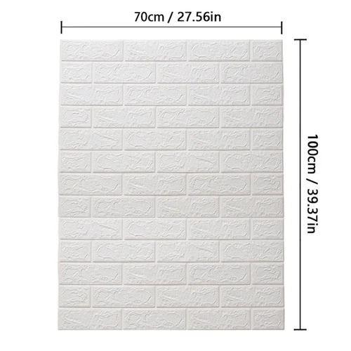 70Cm*10M 3D Brick Pattern Wall Sticker Self-Adhesive Panel Waterproof - Picture 9 of 55
