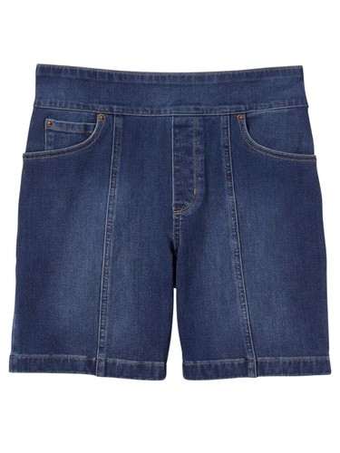 Duluth Trading Jeans Netics Shorts Größe 18 Damen zum Überziehen warm indigo Denim 7" - Bild 1 von 3