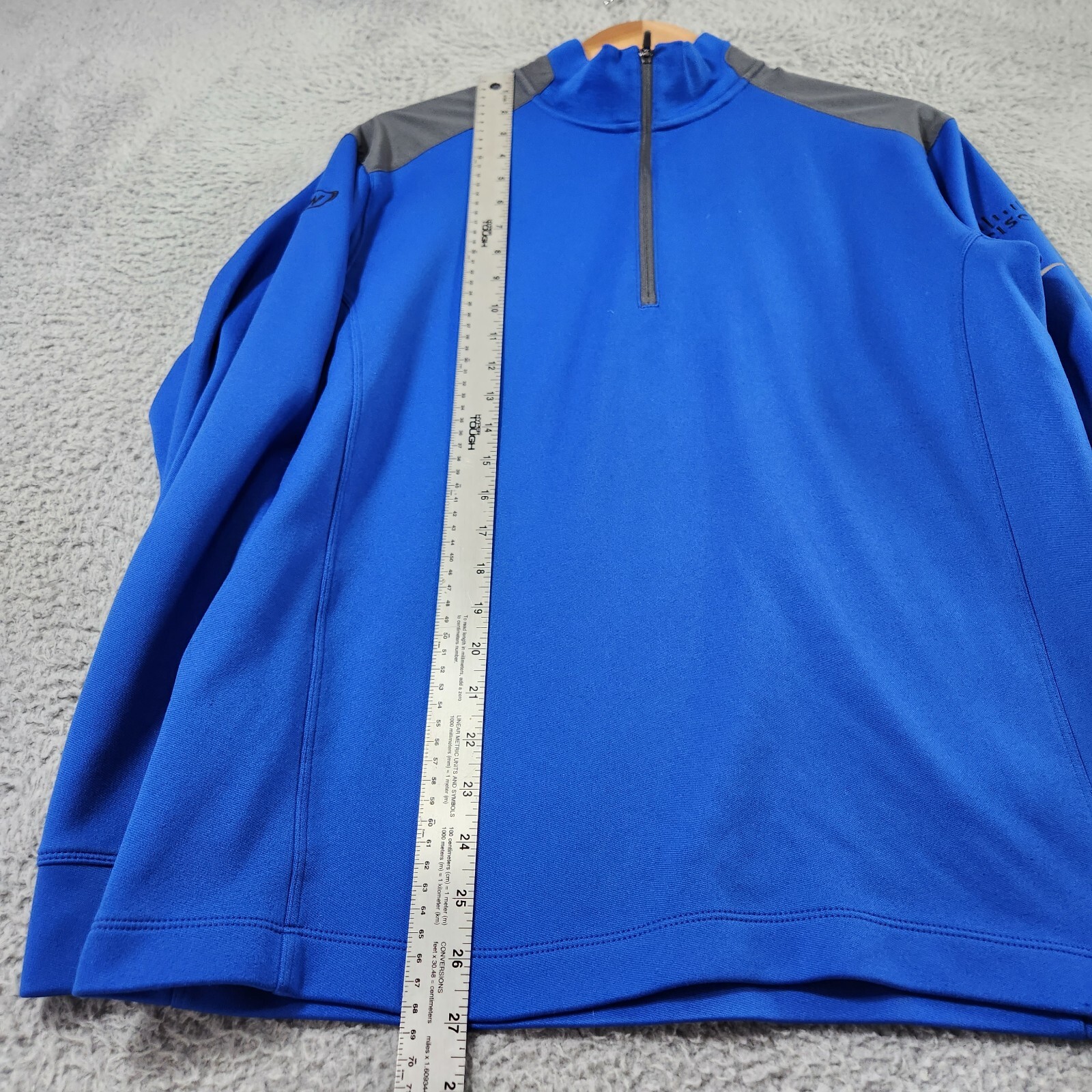 Nike Golf Sweatshirt Pullover Mens Medium Blue 1/4 Zip Tour Performance