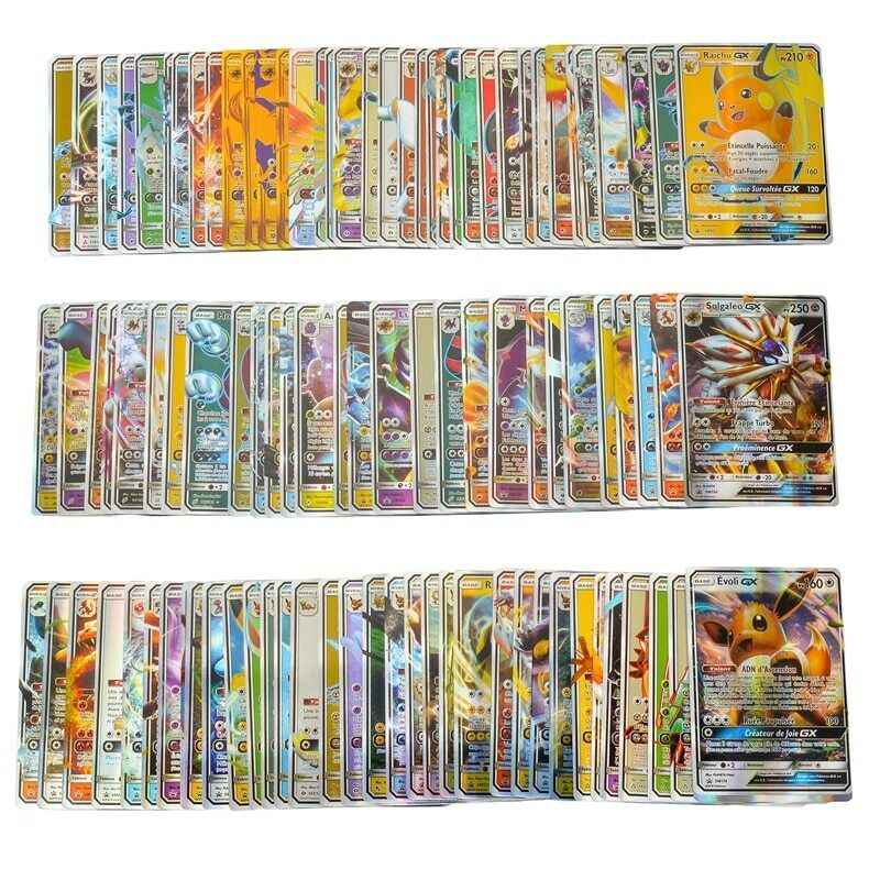 100pcs French Version Pokemon Card Featuring GX EX TAG TEAM VMAX MEGA Game  Cards