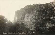 Volcanic cliffs near Calistoga, CA California 1912 RPPC Photo Postcard Copy