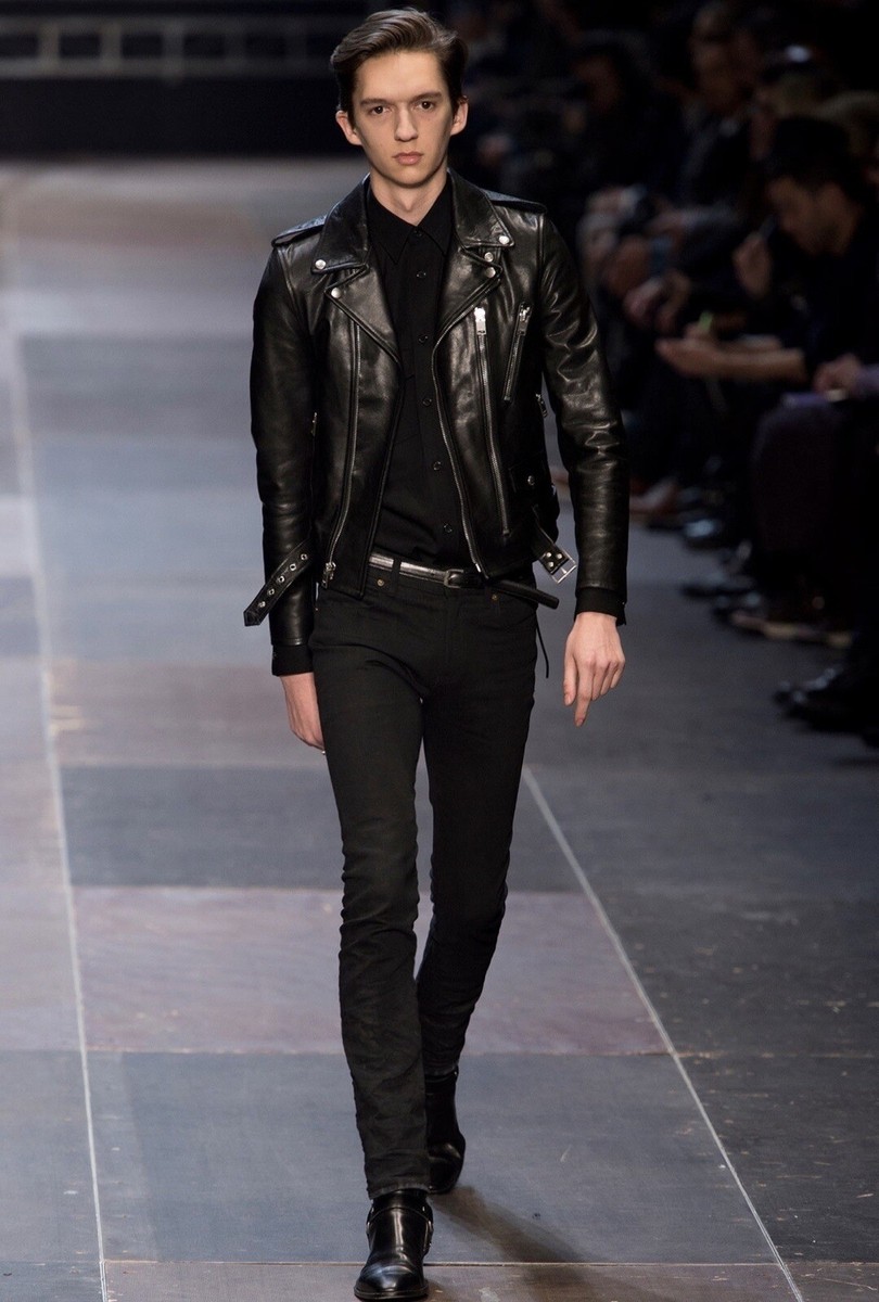 Saint Laurent x Hedi FW13 Calf Oil L17 Leather Biker Jacket Saint Laurent x Hedi FW13 Calf Oil L17 Leather Biker Jacket