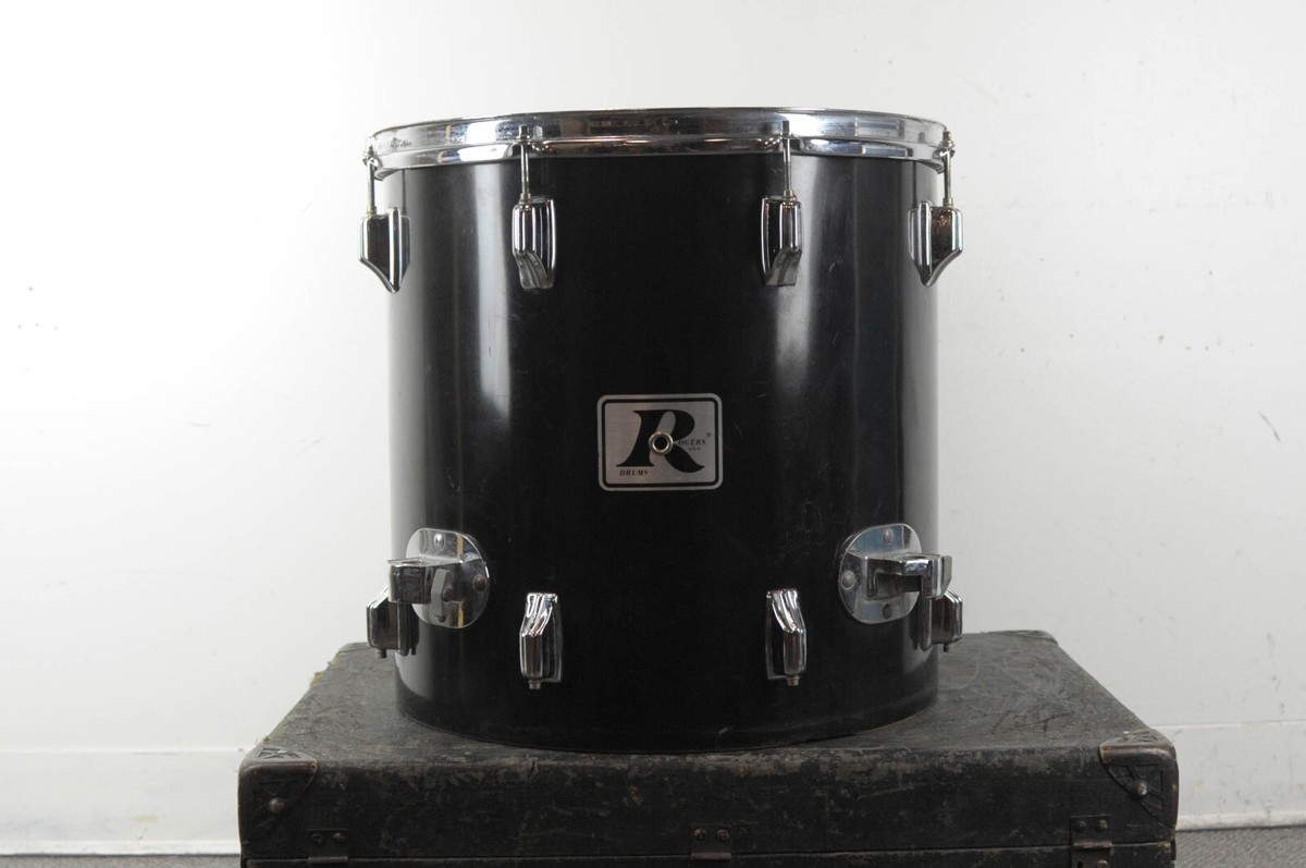 1980s Rogers XP8 16x16 Jet Black Pearl Floor tom | eBay